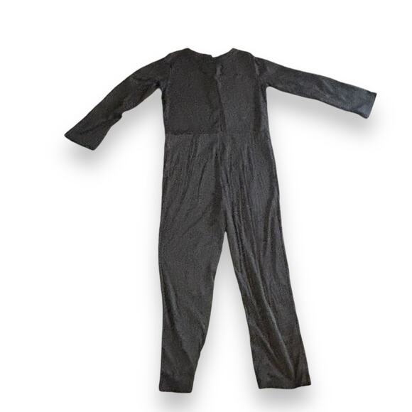 Boys Skeleton Costume Size 9-11 Years Mask, Gloves and Jumpsuit - Picture 3 of 6